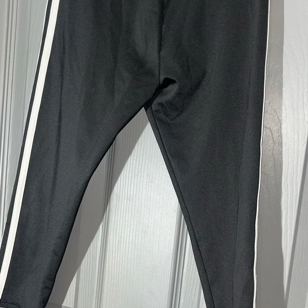 Adidas Kids Black Leggings‎ with White Accents